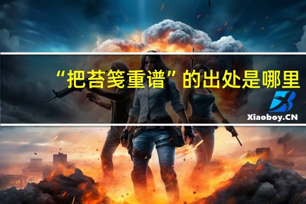 “把苔笺重谱”的出处是哪里