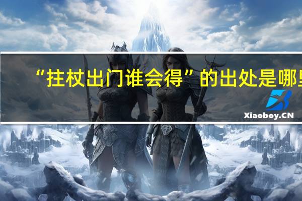 “拄杖出门谁会得”的出处是哪里