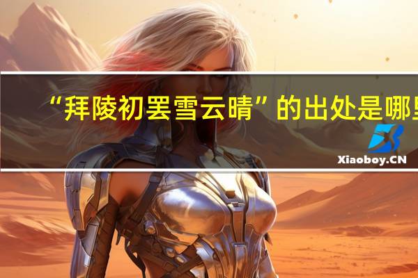 “拜陵初罢雪云晴”的出处是哪里