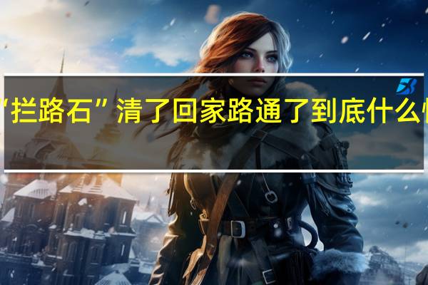 “拦路石”清了回家路通了 到底什么情况嘞