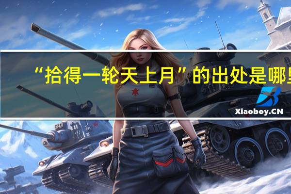 “拾得一轮天上月”的出处是哪里