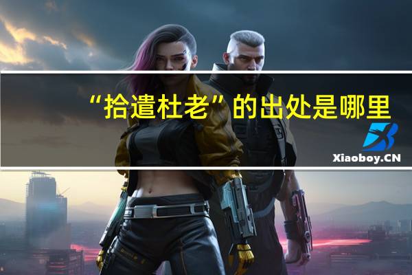 “拾遣杜老”的出处是哪里