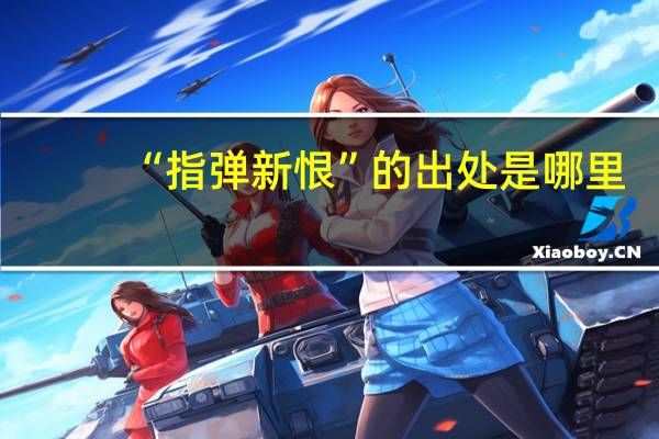 “指弹新恨”的出处是哪里
