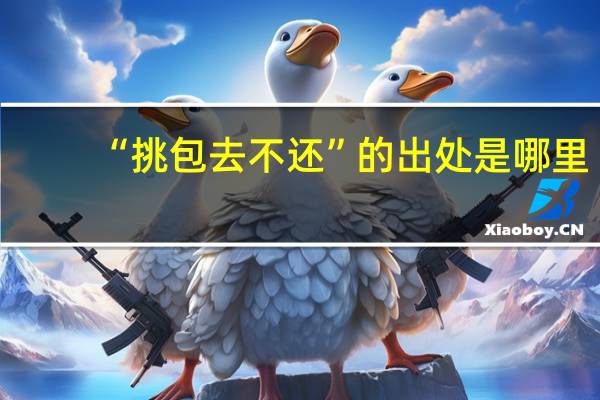 “挑包去不还”的出处是哪里