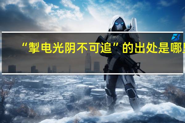 “掣电光阴不可追”的出处是哪里