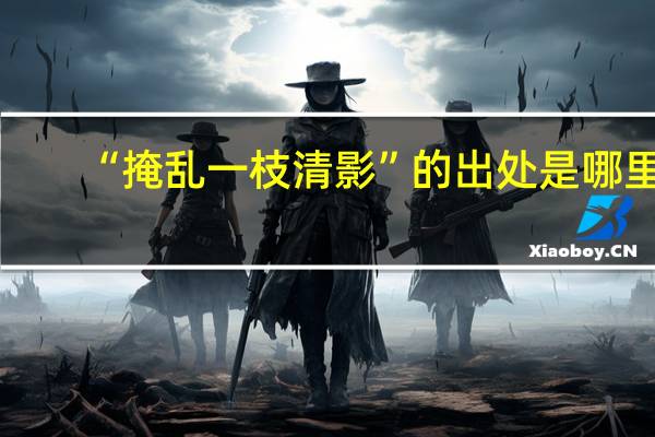 “掩乱一枝清影”的出处是哪里