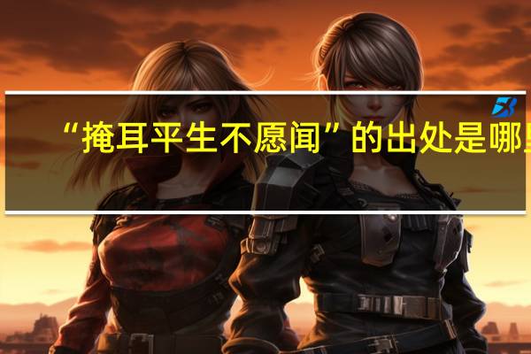 “掩耳平生不愿闻”的出处是哪里