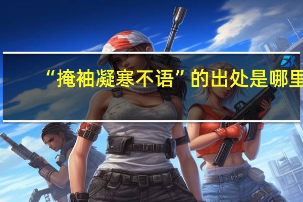 “掩袖凝寒不语”的出处是哪里