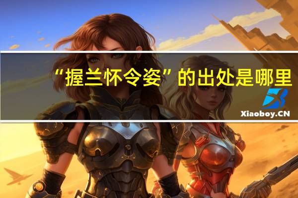 “握兰怀令姿”的出处是哪里