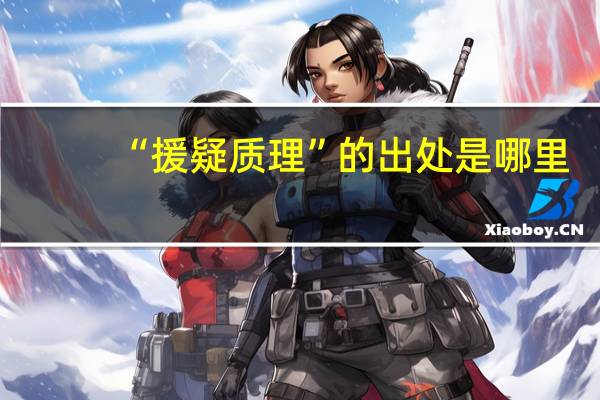 “援疑质理”的出处是哪里