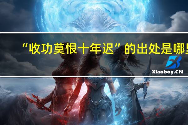 “收功莫恨十年迟”的出处是哪里