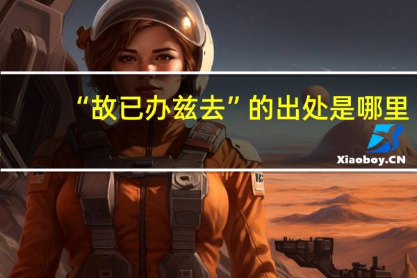 “故已办兹去”的出处是哪里