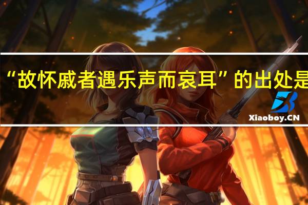 “故怀戚者遇乐声而哀耳”的出处是哪里