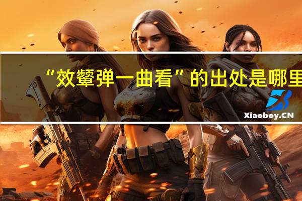 “效颦弹一曲看”的出处是哪里