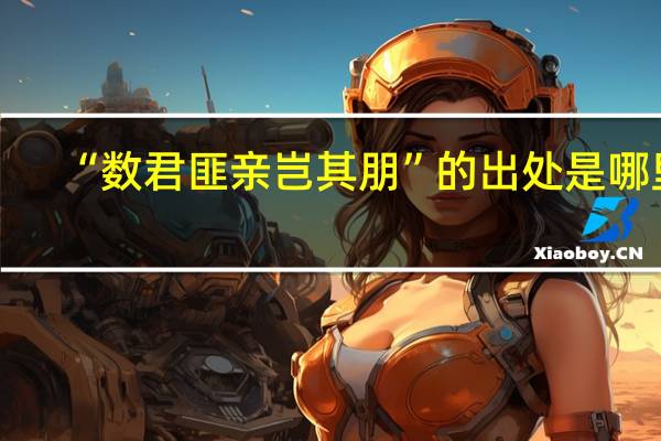 “数君匪亲岂其朋”的出处是哪里