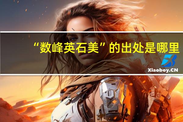 “数峰英石美”的出处是哪里