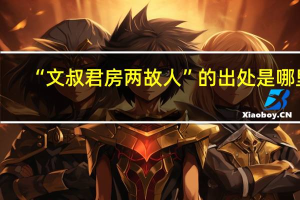 “文叔君房两故人”的出处是哪里