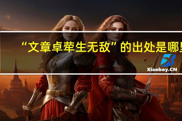 “文章卓荦生无敌”的出处是哪里