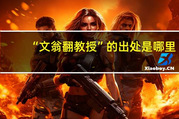 “文翁翻教授”的出处是哪里