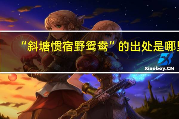 “斜塘惯宿野鸳鸯”的出处是哪里