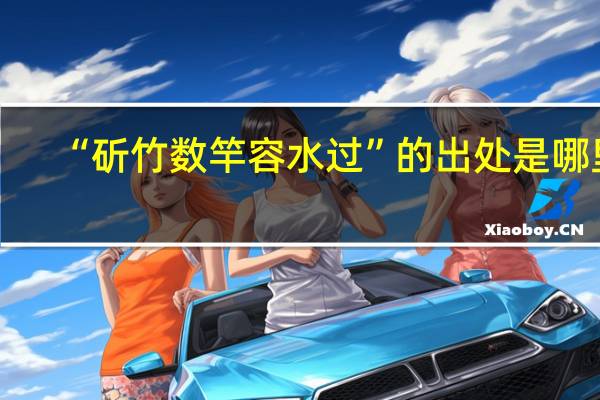 “斫竹数竿容水过”的出处是哪里