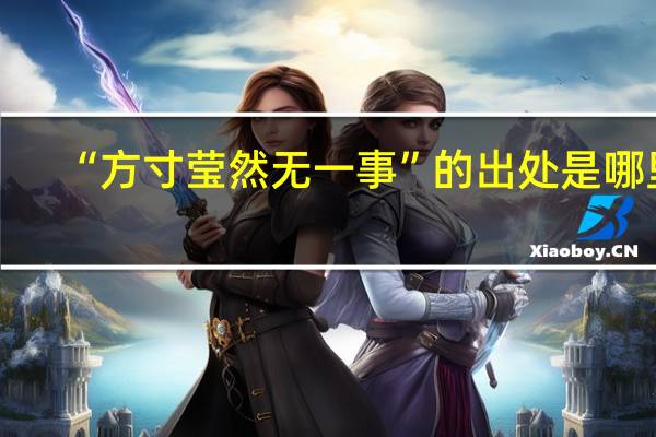 “方寸莹然无一事”的出处是哪里