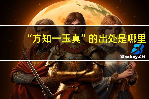 “方知一玉真”的出处是哪里