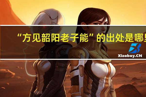 “方见韶阳老子能”的出处是哪里
