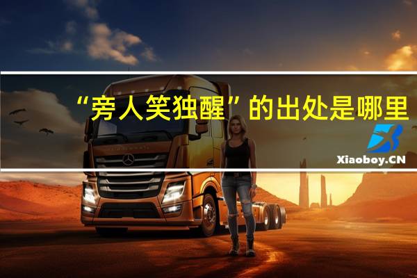 “旁人笑独醒”的出处是哪里