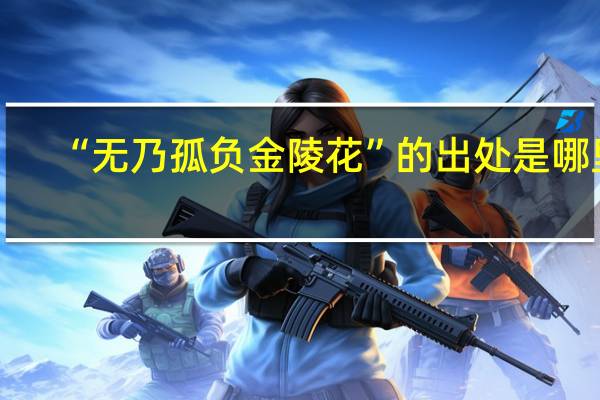 “无乃孤负金陵花”的出处是哪里