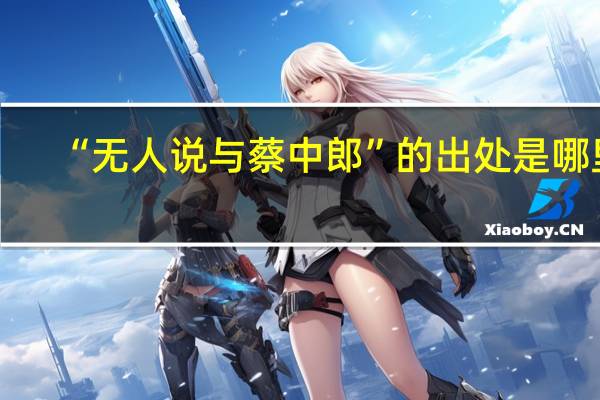 “无人说与蔡中郎”的出处是哪里