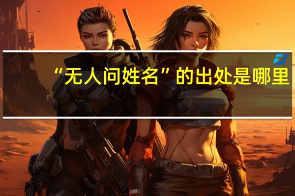 “无人问姓名”的出处是哪里