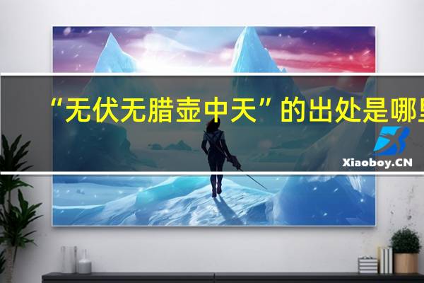 “无伏无腊壶中天”的出处是哪里