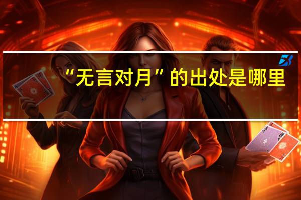 “无言对月”的出处是哪里