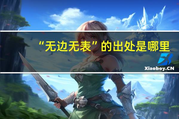 “无边无表”的出处是哪里