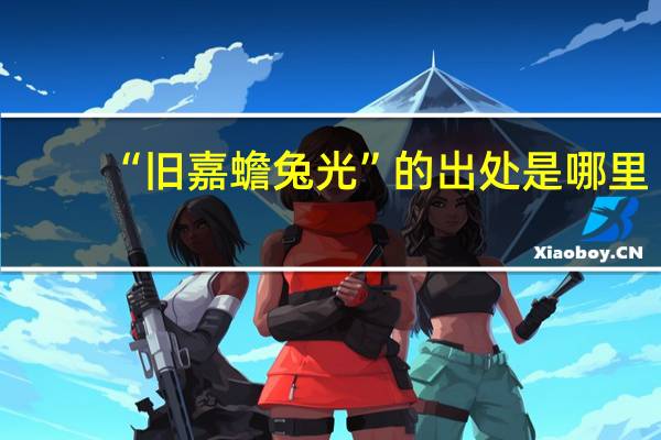 “旧嘉蟾兔光”的出处是哪里