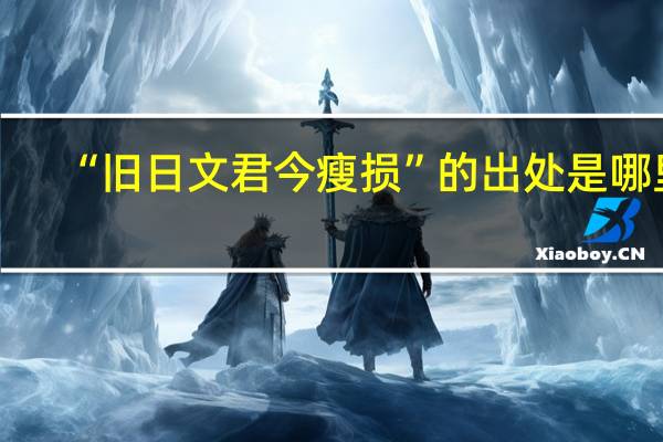 “旧日文君今瘦损”的出处是哪里