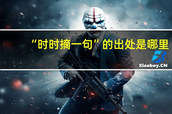 “时时摘一句”的出处是哪里