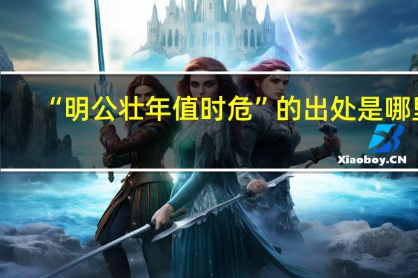 “明公壮年值时危”的出处是哪里