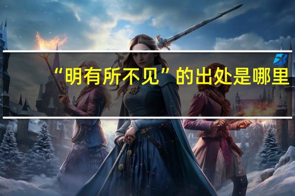 “明有所不见”的出处是哪里
