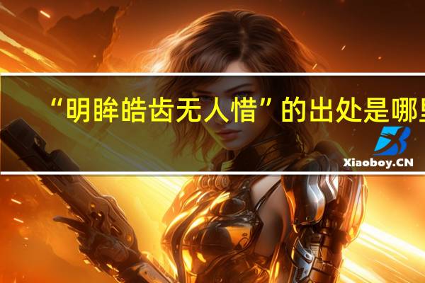 “明眸皓齿无人惜”的出处是哪里