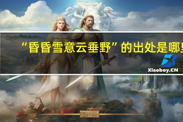 “昏昏雪意云垂野”的出处是哪里