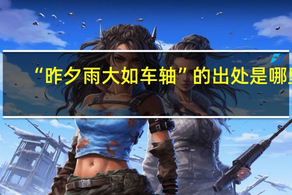 “昨夕雨大如车轴”的出处是哪里