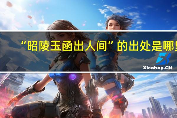 “昭陵玉函出人间”的出处是哪里