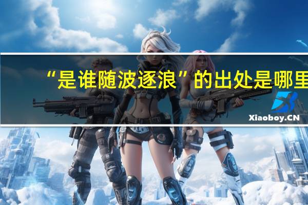 “是谁随波逐浪”的出处是哪里