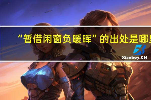 “暂借闲窗负暖晖”的出处是哪里