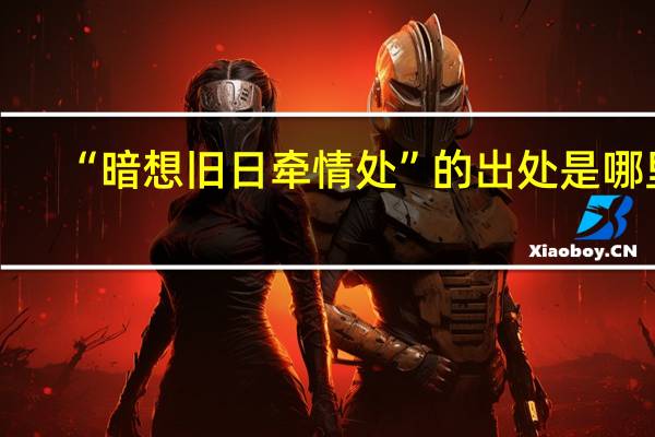 “暗想旧日牵情处”的出处是哪里