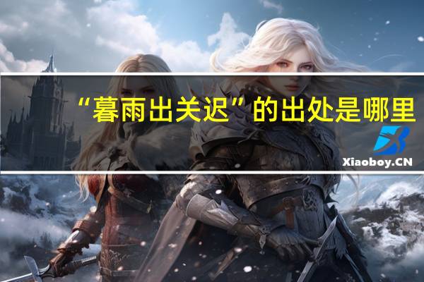 “暮雨出关迟”的出处是哪里