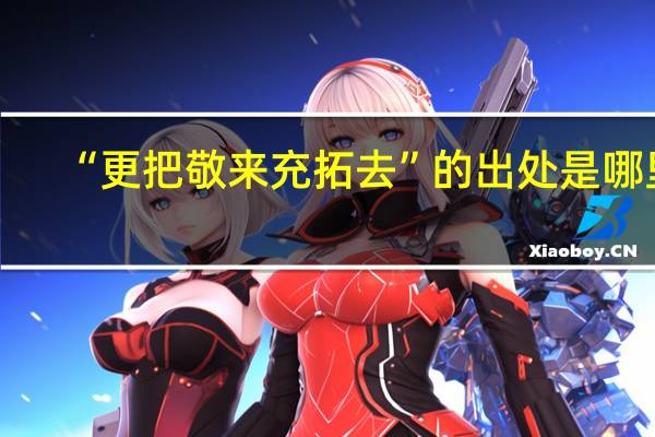 “更把敬来充拓去”的出处是哪里