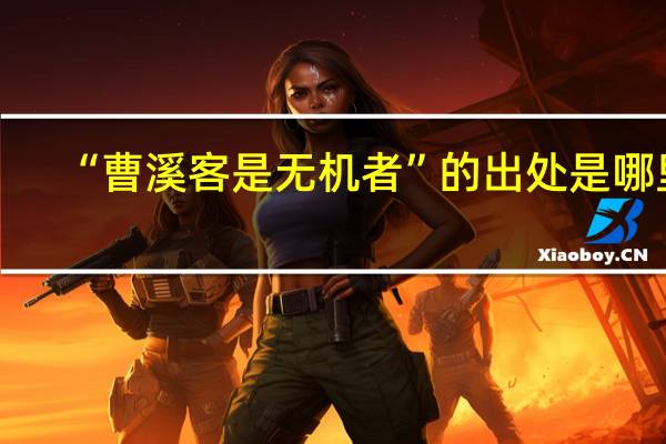 “曹溪客是无机者”的出处是哪里